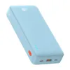 Powerbank Baseus Airpow 20W 20000mAh z białym kablem Baseus Simple Series USB-A - USB-C 50cm - niebieski